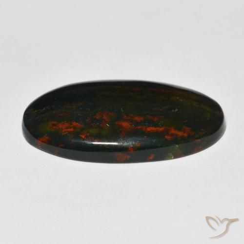 Pierre de sang Multicolore naturelle Coupe ovale, 28.60 ct, Opaque