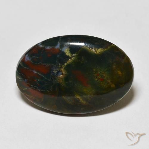 16.79ct Naturel Multicolore Pierre de sang, ovale, Opaque