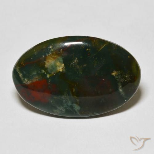 17.22ct Naturel Multicolore Pierre de sang, ovale, Opaque
