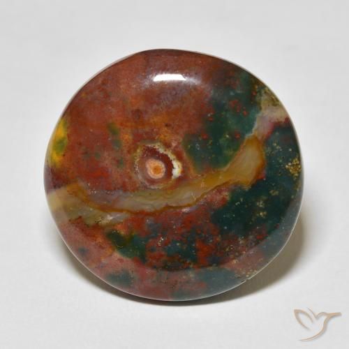 27.51ct Naturel Multicolore Pierre de sang, Tour, Opaque