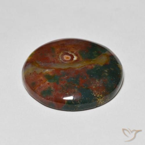 Pierre de sang Multicolore naturelle Tour, 27.51 ct, Opaque