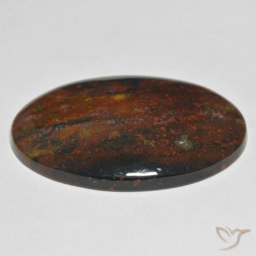 Pierre de sang Multicolore naturelle ovale, 44.08 ct, Opaque