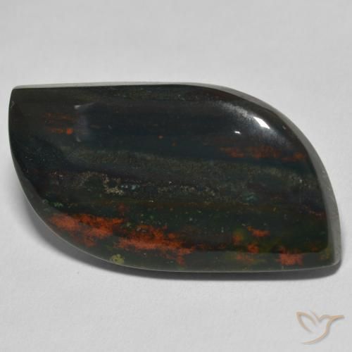 26.95ct Naturel Vert et rouge Pierre de sang, Fantaisie, Opaque