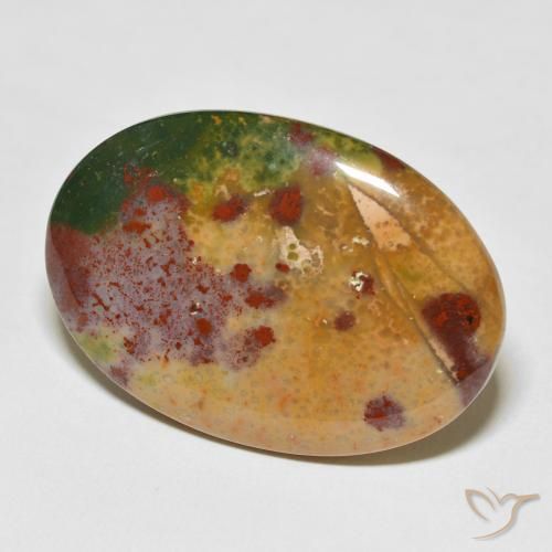 Pierre de sang Multicolore naturelle Coupe ovale, 40.37 ct, Opaque
