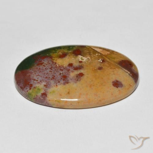 Pierre de sang Multicolore naturelle Coupe ovale, 40.37 ct, Opaque