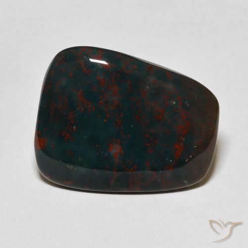 16.09ct Naturel Vert et rouge Pierre de sang, Fantaisie, Opaque