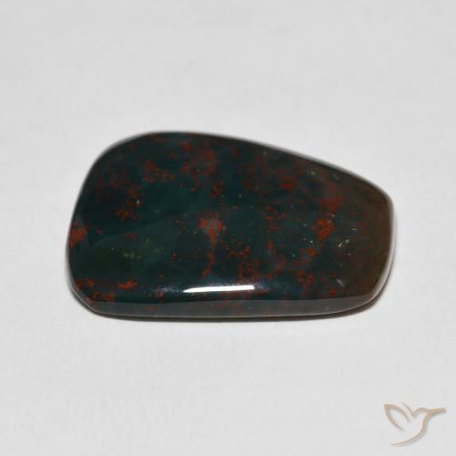 Pierre de sang Vert et rouge naturelle Fantaisie, 16.09 ct, Opaque