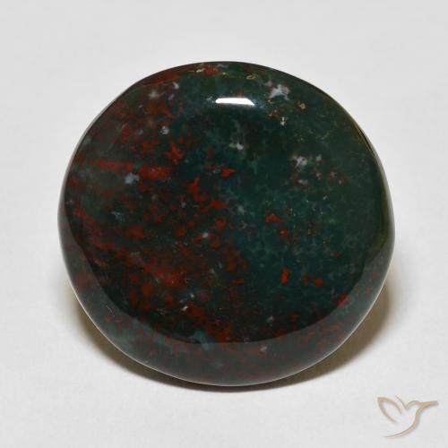 22.52ct Naturel Vert et rouge Pierre de sang, Tour, Opaque