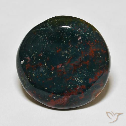 29.09ct Naturel Vert et rouge Pierre de sang, Tour, Opaque