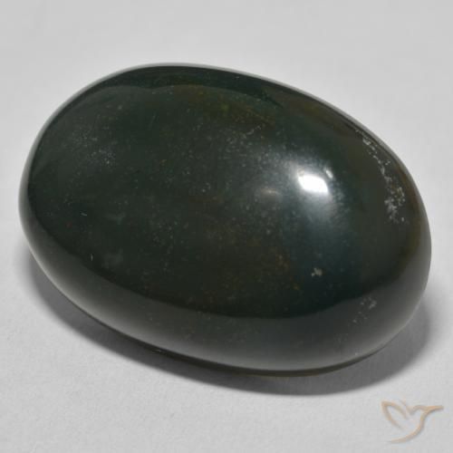 Pierre de sang Vert foncé naturelle ovale, 55.24 ct, Opaque
