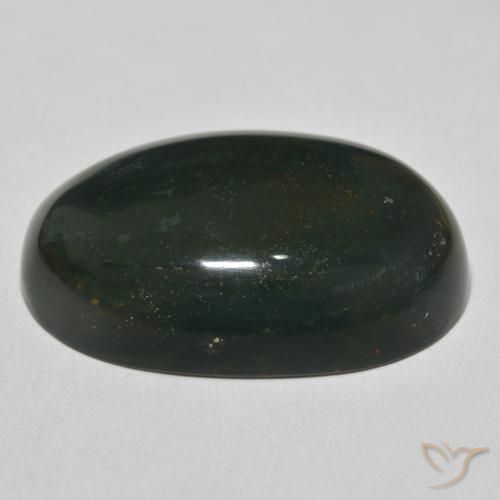 Pierre de sang Vert foncé naturelle ovale, 55.24 ct, Opaque