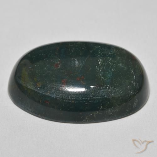 Pierre de sang Forêt verte naturelle ovale, 44.03 ct, Opaque