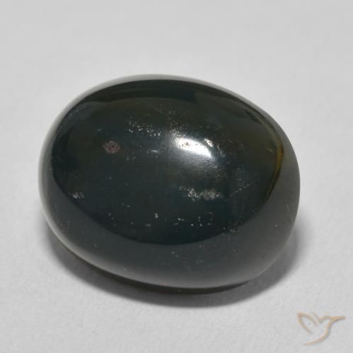 Pierre de sang Vert foncé naturelle ovale, 12.03 ct, Opaque