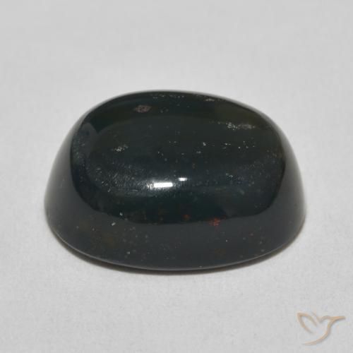 Pierre de sang Vert foncé naturelle ovale, 12.03 ct, Opaque