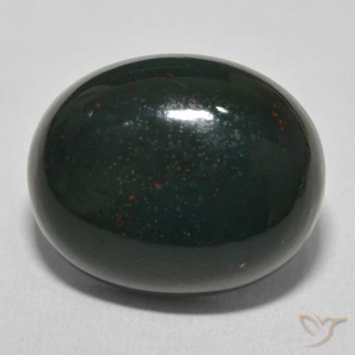 15.68ct Naturel Vert bleuâtre Pierre de sang, ovale, Opaque