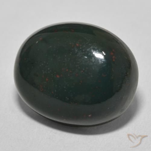 Pierre de sang Vert bleuâtre naturelle ovale, 15.68 ct, Opaque