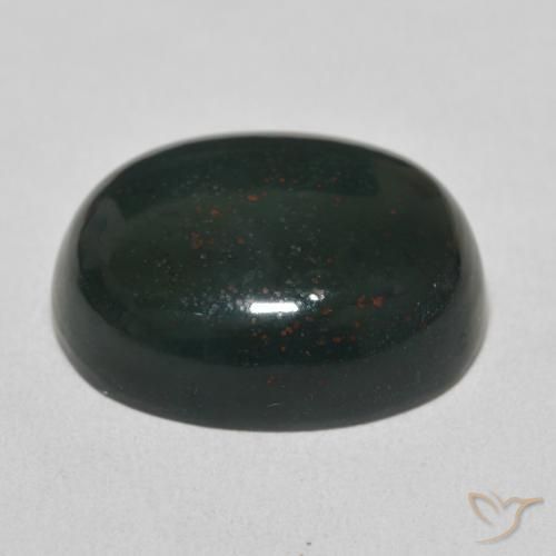 Pierre de sang Vert bleuâtre naturelle ovale, 15.68 ct, Opaque