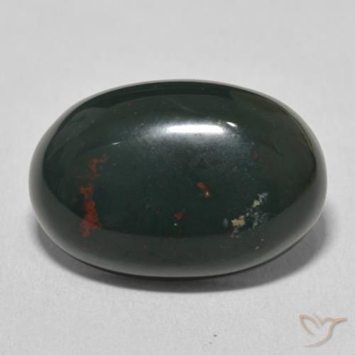 11.01ct Naturel Vert foncé moyen Pierre de sang, ovale, Opaque