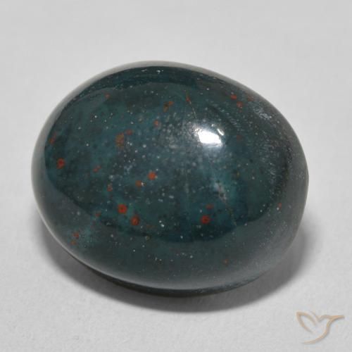 Pierre de sang Vert bleuâtre naturelle ovale, 15.13 ct, Opaque