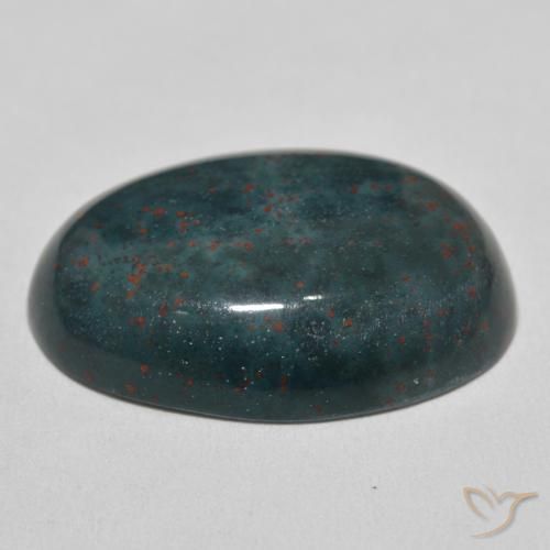 Pierre de sang Vert multicolore naturelle ovale, 30.84 ct, Opaque