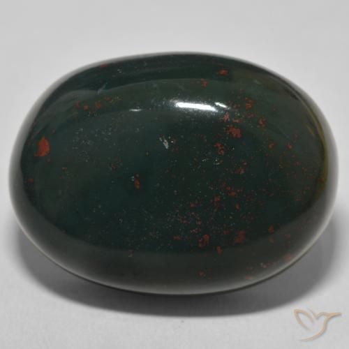 57.49ct Naturel Vert multicolore Pierre de sang, ovale, Opaque
