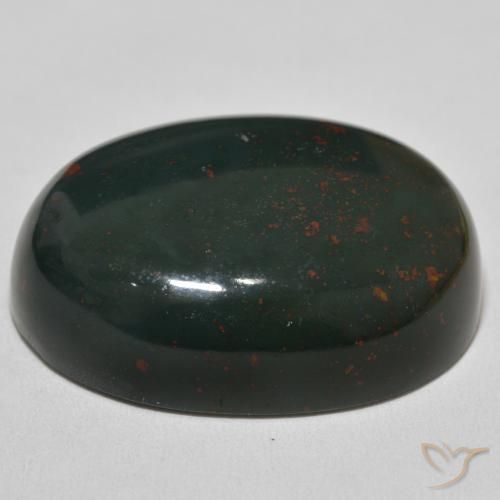 Pierre de sang Vert multicolore naturelle ovale, 57.49 ct, Opaque