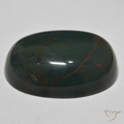 Pierre de sang Vert foncé moyen naturelle ovale, 94.86 ct, Opaque