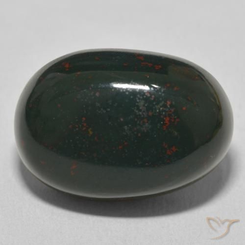 21.39ct Naturel Vert foncé Pierre de sang, ovale, Opaque