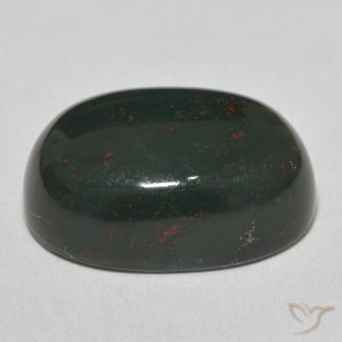 Pierre de sang Vert foncé naturelle ovale, 21.39 ct, Opaque
