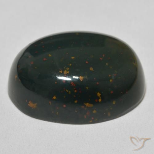 Pierre de sang Vert foncé naturelle ovale, 28.01 ct, Opaque