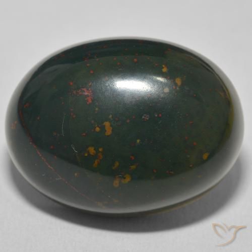 48.69ct Naturel Vert foncé Pierre de sang, ovale, Opaque