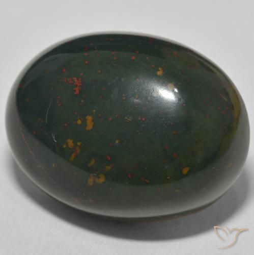 Pierre de sang Vert foncé naturelle ovale, 48.69 ct, Opaque