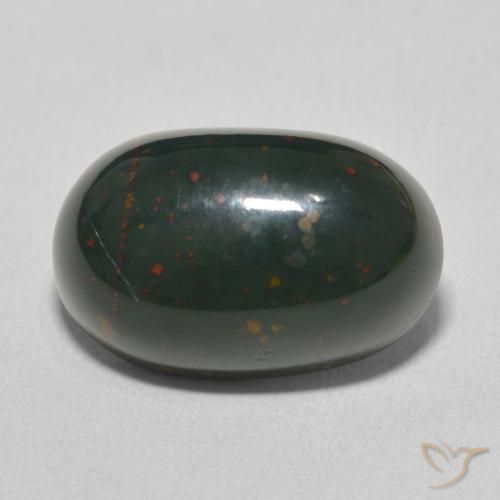 9.92ct Naturel Vert foncé Pierre de sang, ovale, Opaque