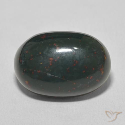 9.32ct Naturel Forêt verte Pierre de sang, ovale, Opaque