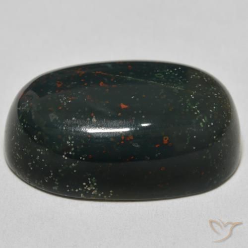 Pierre de sang Forêt verte naturelle ovale, 39.29 ct, Opaque