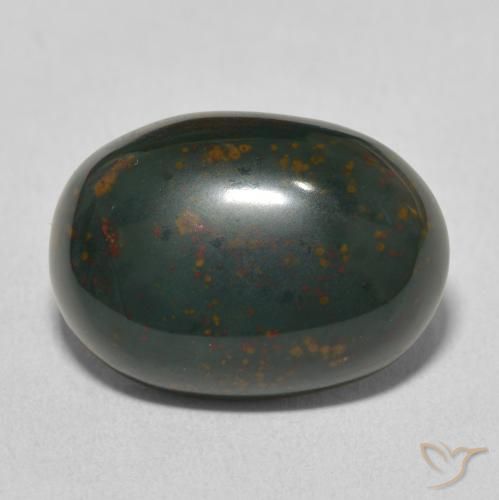 10.28ct Naturel Vert foncé Pierre de sang, ovale, Opaque