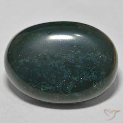 76.31ct Naturel Vert foncé Pierre de sang, ovale, Opaque