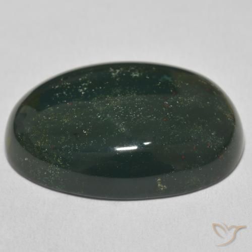 Pierre de sang Vert multicolore naturelle ovale, 30.57 ct, Opaque