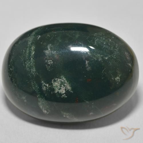 41.22ct Naturel Vert foncé Pierre de sang, ovale, Opaque