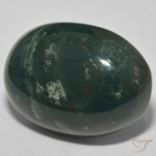 Pierre de sang Vert foncé naturelle ovale, 41.22 ct, Opaque
