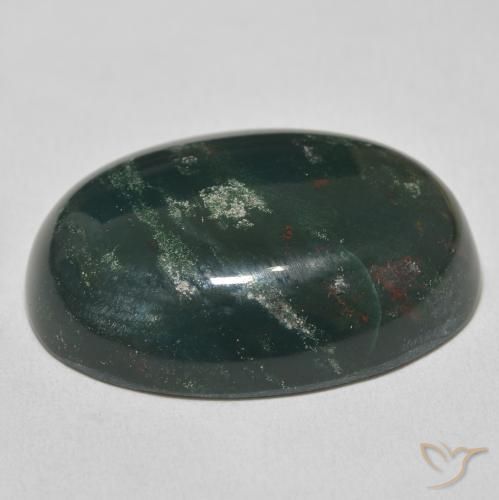 Pierre de sang Vert foncé naturelle ovale, 41.22 ct, Opaque