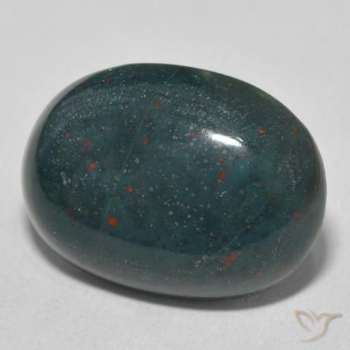 Pierre de sang Vert foncé naturelle ovale, 13.24 ct, Opaque