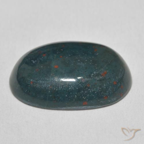 Pierre de sang Vert foncé naturelle ovale, 13.24 ct, Opaque