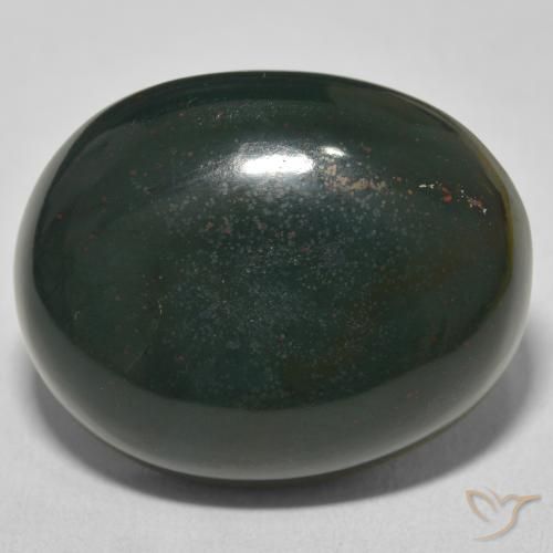 26.46ct Naturel Vert foncé Pierre de sang, ovale, Opaque