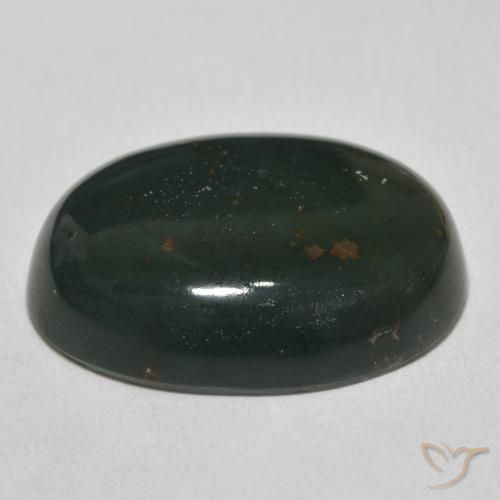 Pierre de sang Vert foncé naturelle ovale, 23.59 ct, Opaque