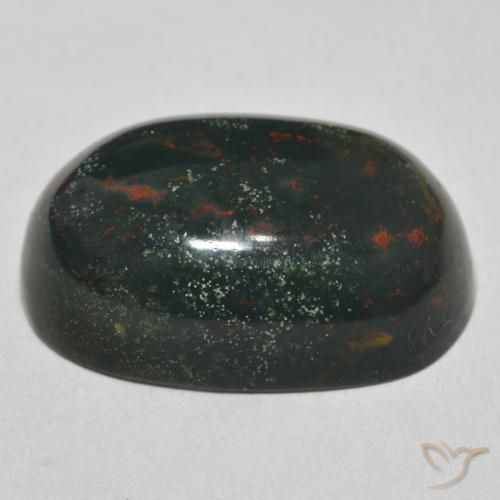 Pierre de sang Vert multicolore naturelle ovale, 30.81 ct, Opaque