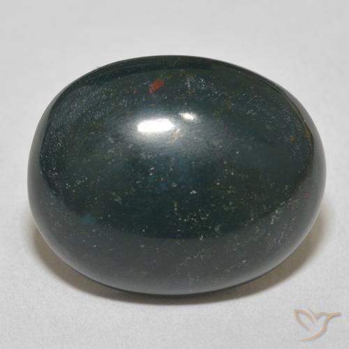15.20ct Naturel Vert multicolore Pierre de sang, ovale, Opaque