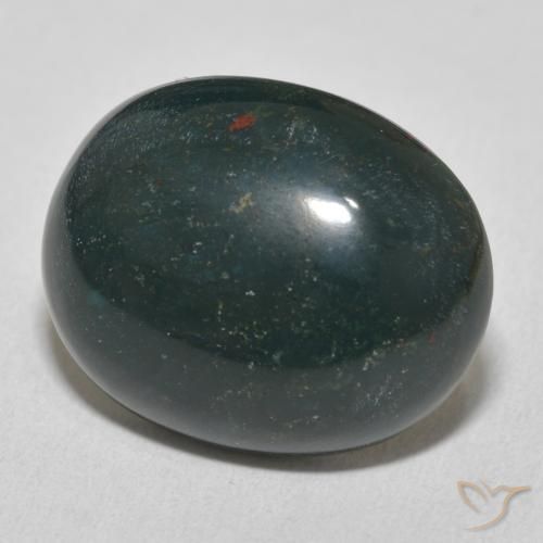 Pierre de sang Vert multicolore naturelle ovale, 15.20 ct, Opaque