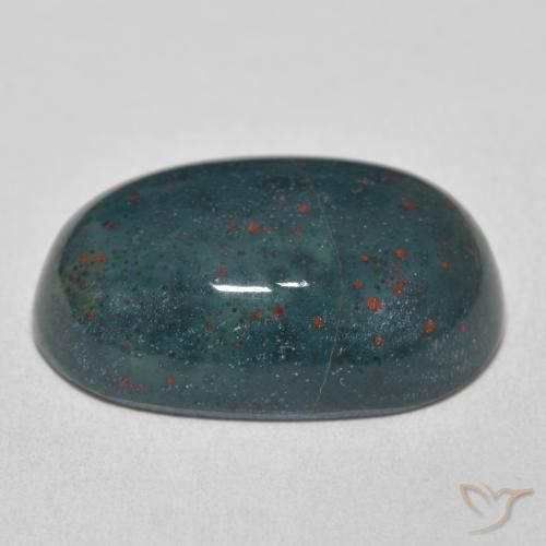 Pierre de sang Vert multicolore naturelle ovale, 20.93 ct, Opaque