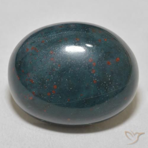 20.63ct Naturel Vert multicolore Pierre de sang, ovale, Opaque
